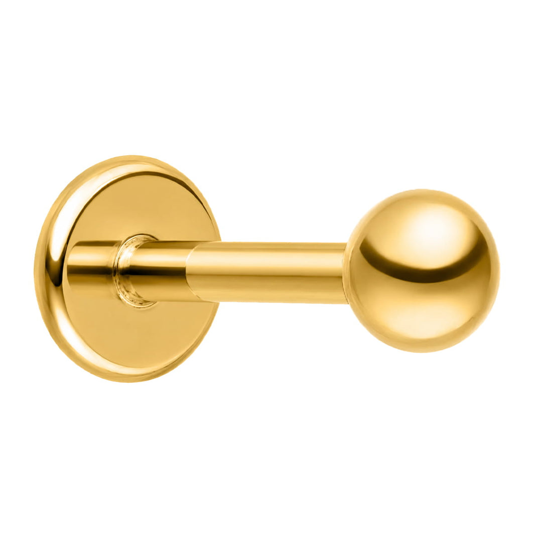 Kugel Piercing Titan gold 18K vergoldet Kügelchen antiallergisch