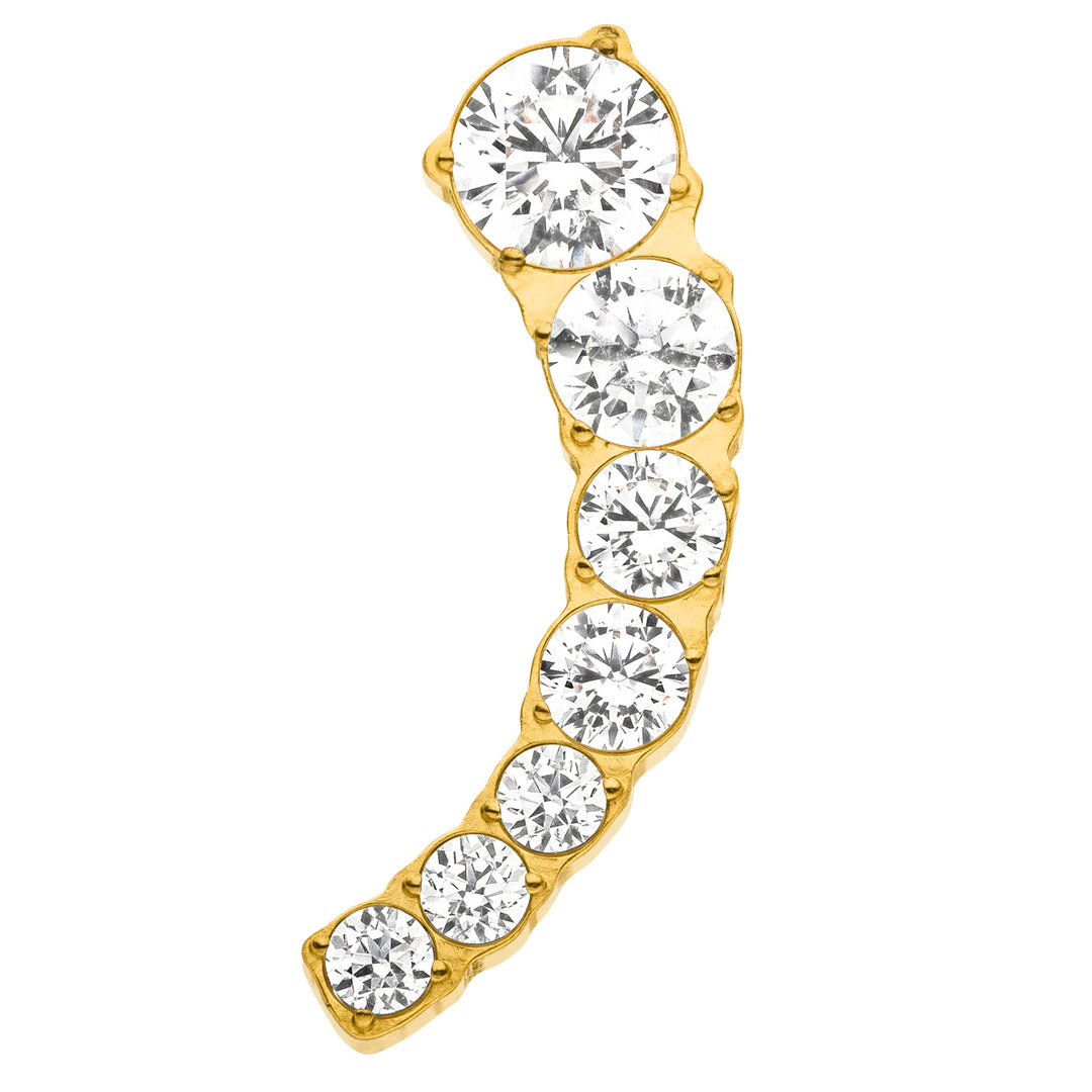 Titan Piercing gebogen 18K vergoldet wasserfest Ohrpiercing