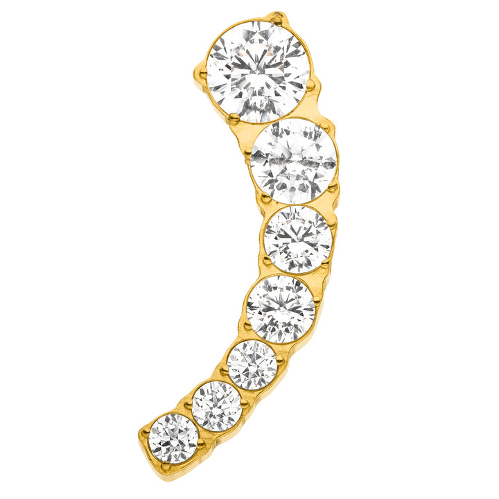 Titan Piercing gebogen 18K vergoldet wasserfest Ohrpiercing