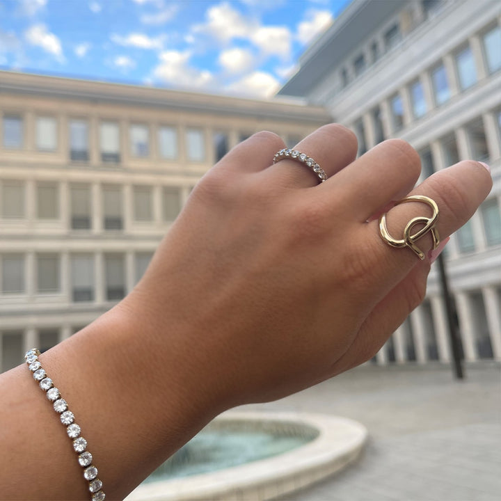 größenverstellbarer Ring wasserfest 18K vergoldet