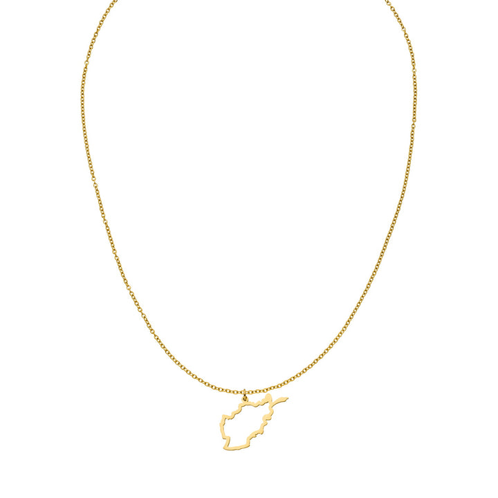 Afghanistan Kette Filigran Landumriss gold wasserfest 14K vergoldet