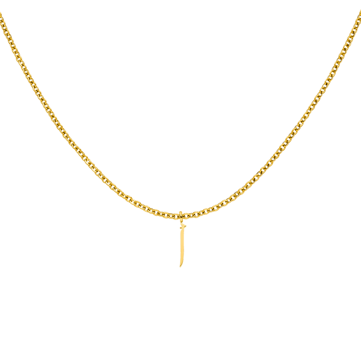 Personalisierte Kette mit arabischem Anfangsbuchstaben A