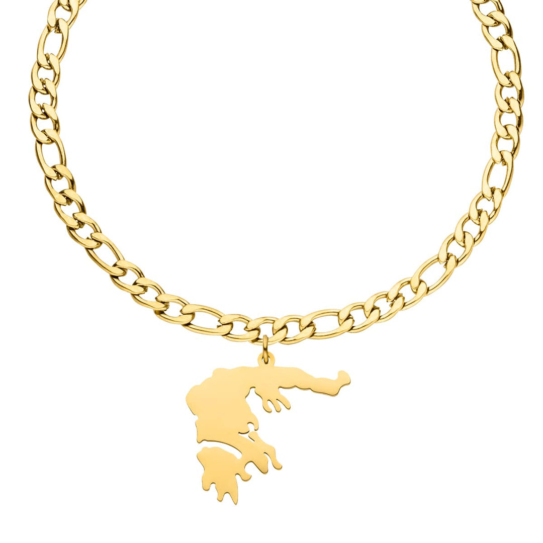 Griechenland Armband 18K vergoldet Landumriss Damen