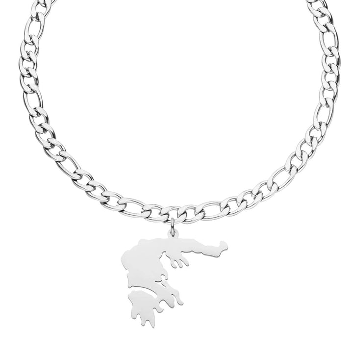 Griechisches Armband Silber Damen Landumriss