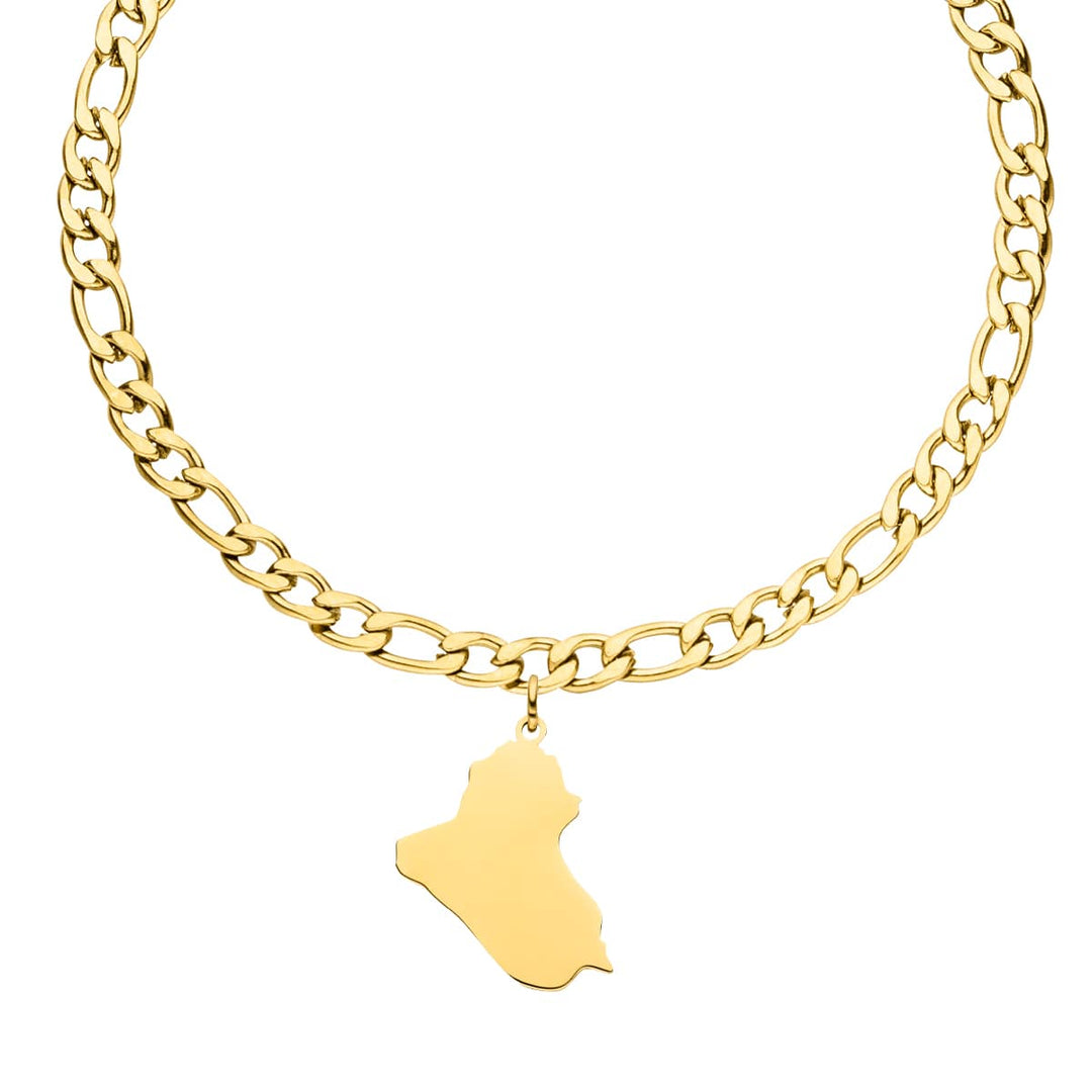 Irak Armband Landumriss 18K vergoldet Irakisch