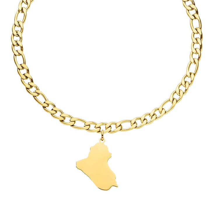 Irak Armband Landumriss 18K vergoldet Irakisch