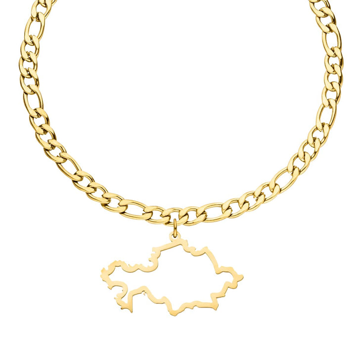 Kasachstan Armband 18K vergoldet wasserfest Landumriss