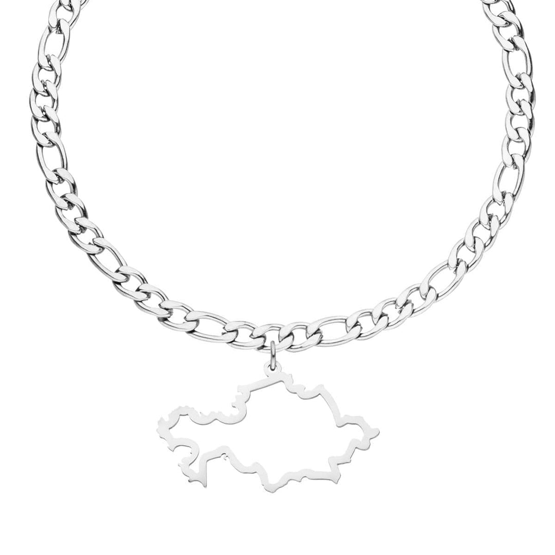 Kasachstan Armband Silber Landumriss Anhänger Damen