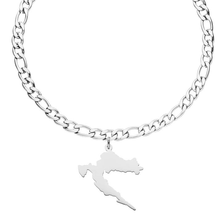 Armband Kroatischer Landumriss Anhänger Silber