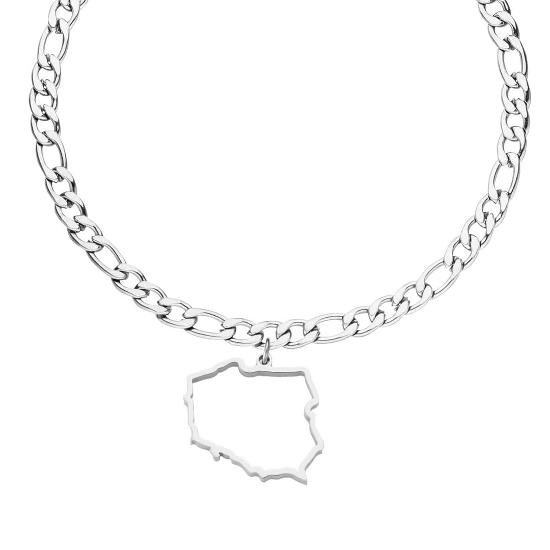 Polnisches Armband Landumriss Anhänger Silber Damen