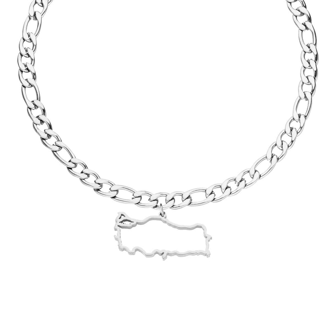Türkisches Armband Landumriss Anhänger Silber Damen
