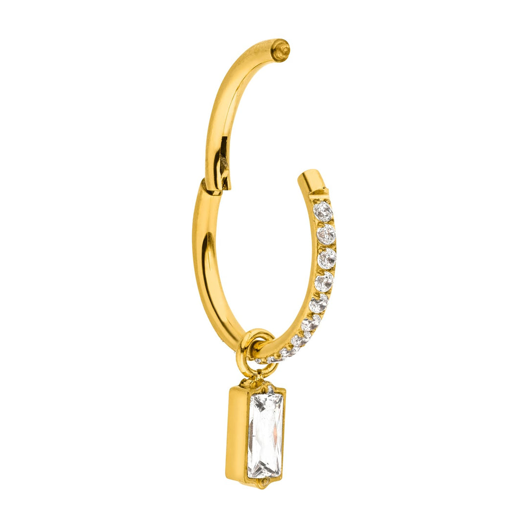 Clicker Ohrpiercing Daith Lobe Helix 18K vergoldet Segmentring
