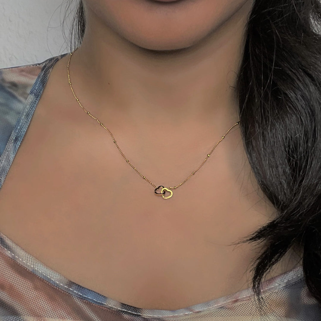 Herz Kette Beste Freundinnen Set 18K vergoldet