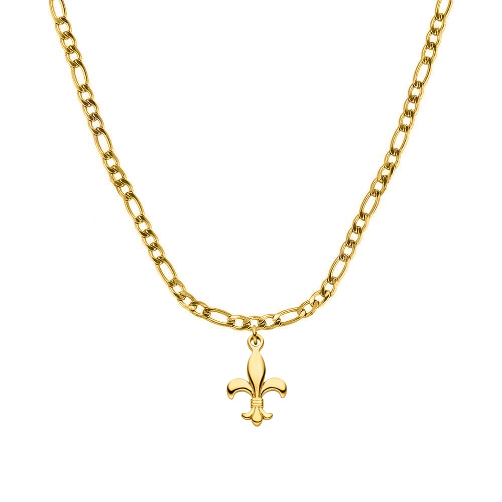 Bosnien Lilie Kette Figaro Gold Edelstahl Bosnische Länderkette