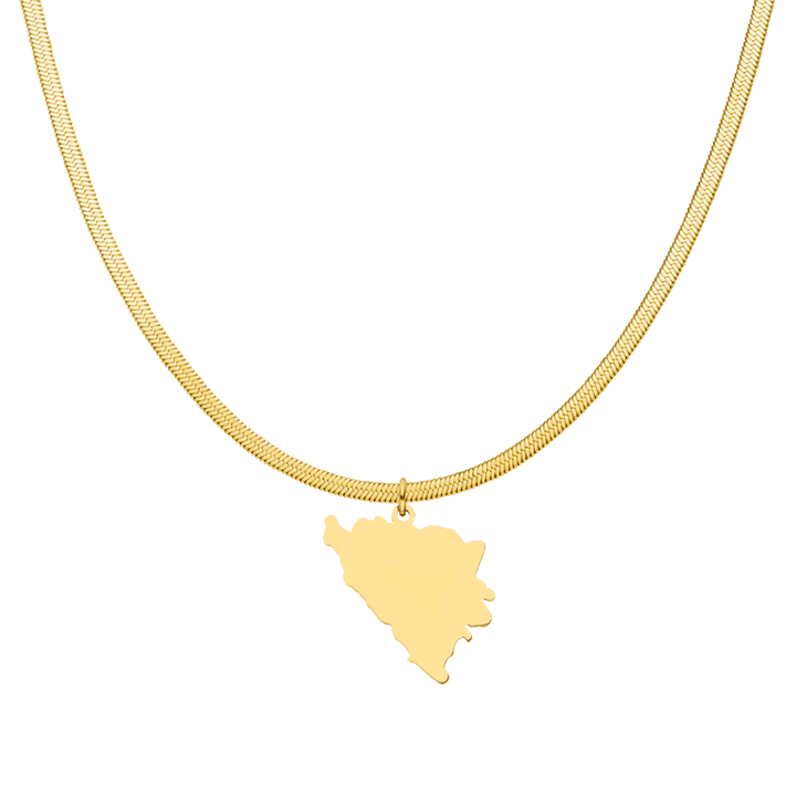 Nations Kette | 18K vergoldet | Snake Skin