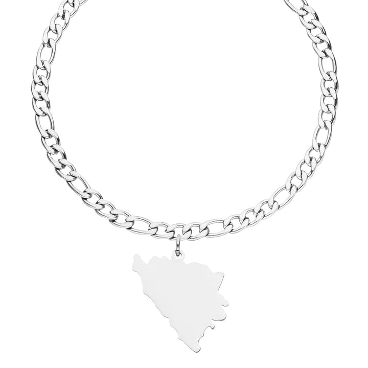 Bosnien Armband Silber Bosnischer Landumriss