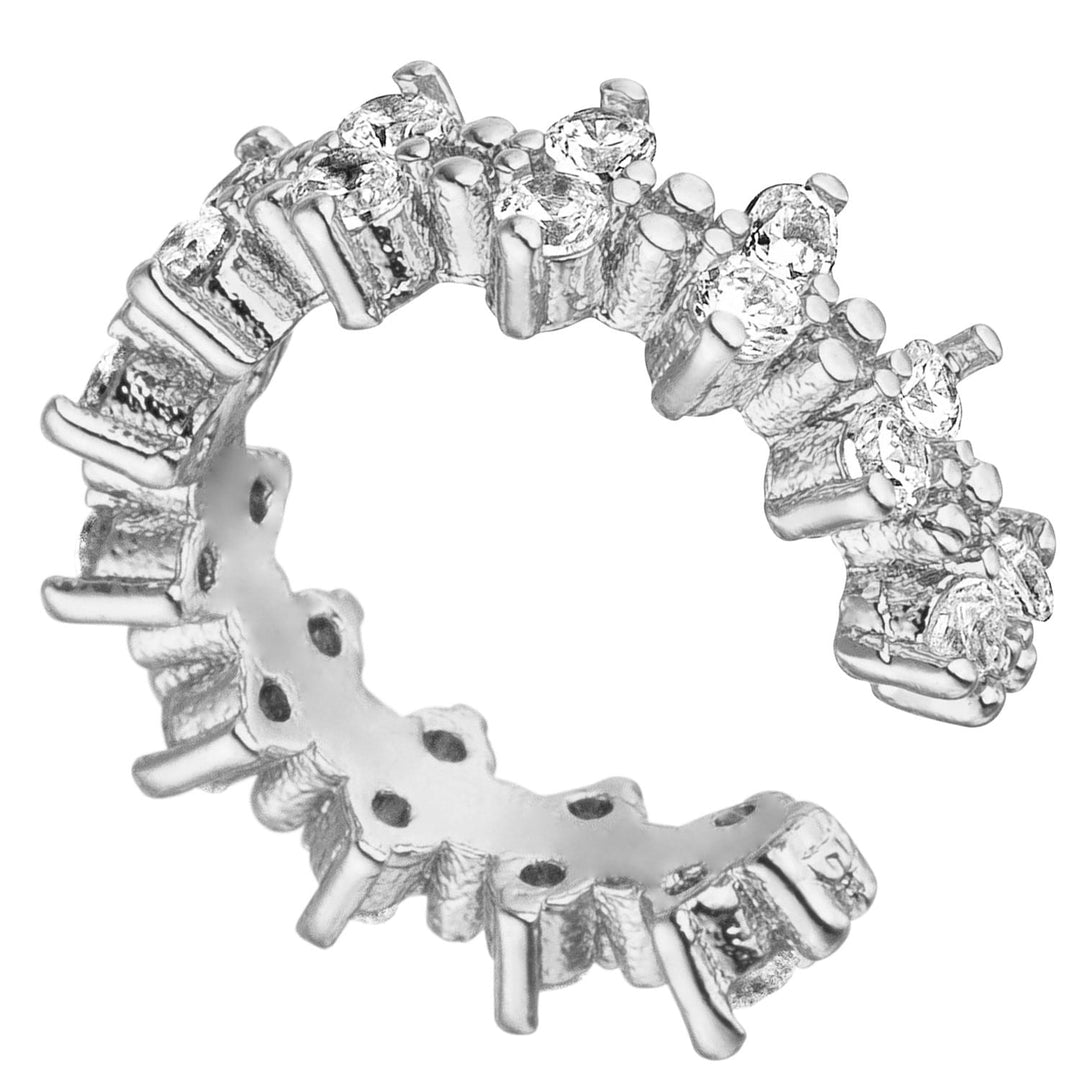 Silberner Ear Cuff Zirkonia Ohrklemme
