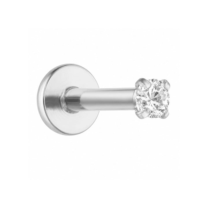 Zirkonia Labret Piercing 316L Edelstahl Flachpiercing