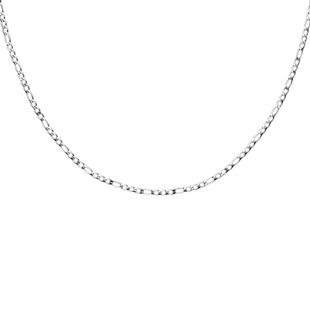Figaro Kette Edelstahl Silber wasserfest Damen