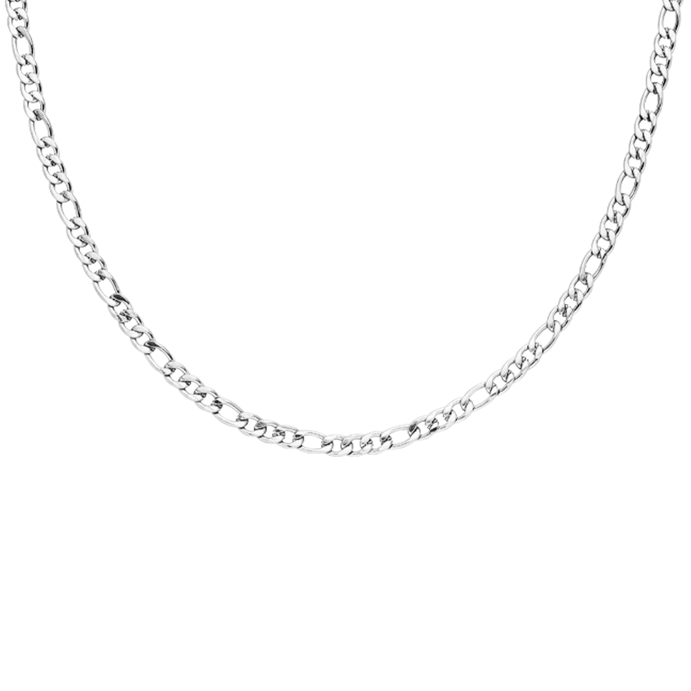 Figaro Kette Silber Edelstahl wasserfest