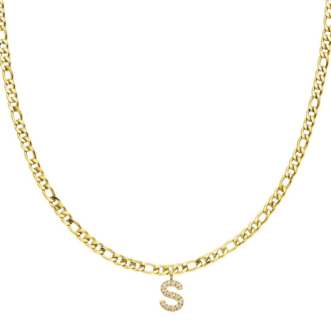 Personalisierte Buchstaben Kette 18K vergoldet wasserfest