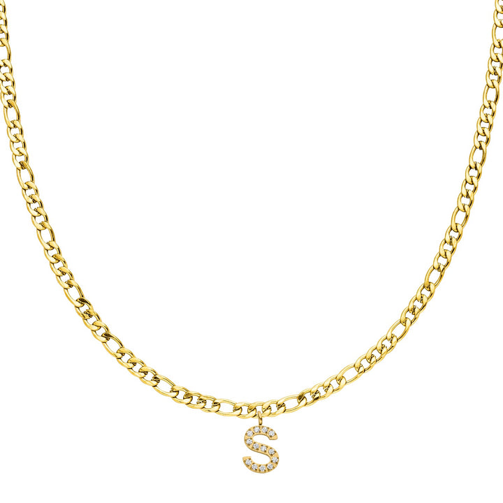 Personalisierte Buchstaben Kette 18K vergoldet wasserfest