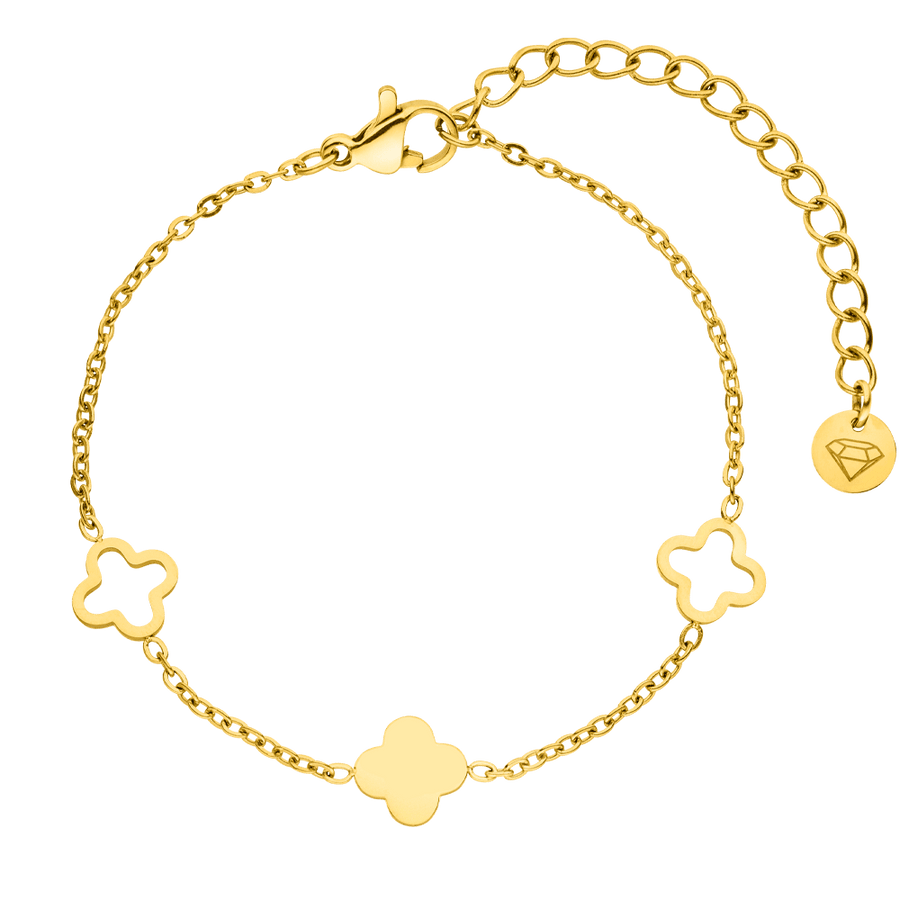 Kleeblatt Armband 18K vergoldet wasserfest Louis