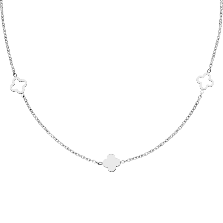 Kleeblatt Halskette mit Kleeblättchen Silber wasserfest