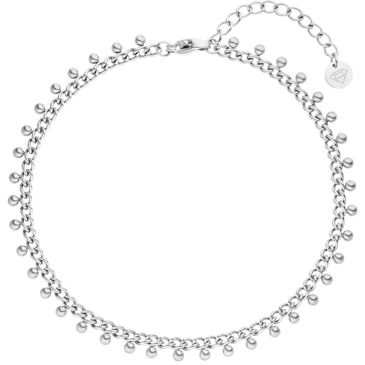 Wasserfeste Kügelchen Fußkette mit Kugel Anhängern in Silber