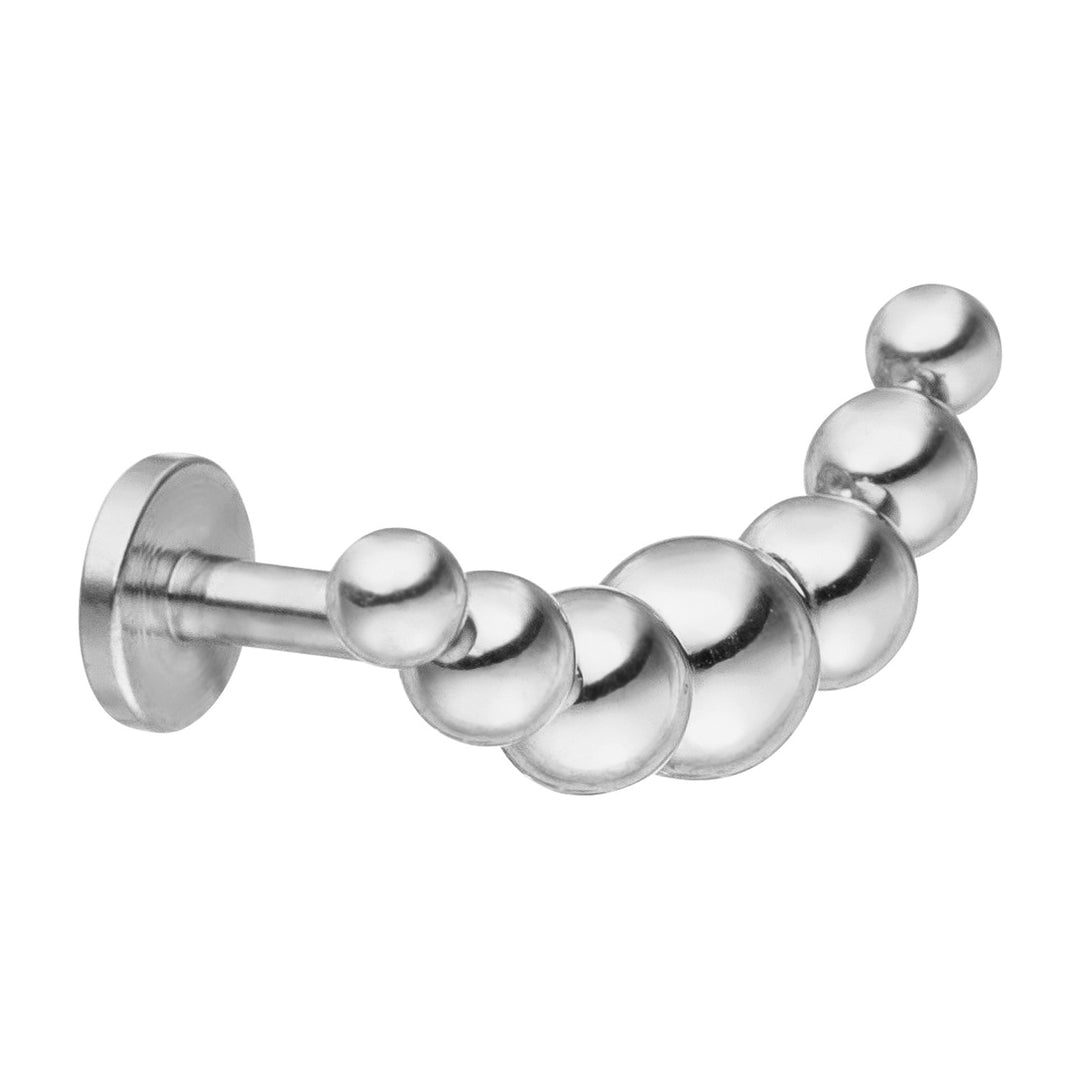 Kügelchen Piercing silber mehrere Kugeln gebogen wasserfest Flachpiercing