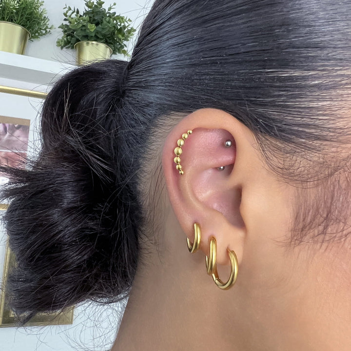 Kügelchen Piercings gold 18K vergoldet wasserfest