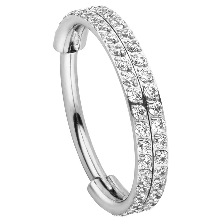 Titanpiercing Silber Zirkonia Conch Clicker wasserfest