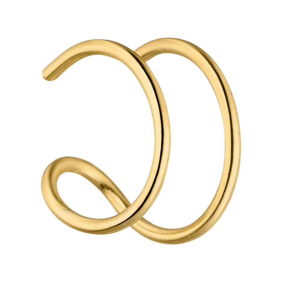 Doppelte Ohrklemme Ear Cuff gold Echtsilber 925er