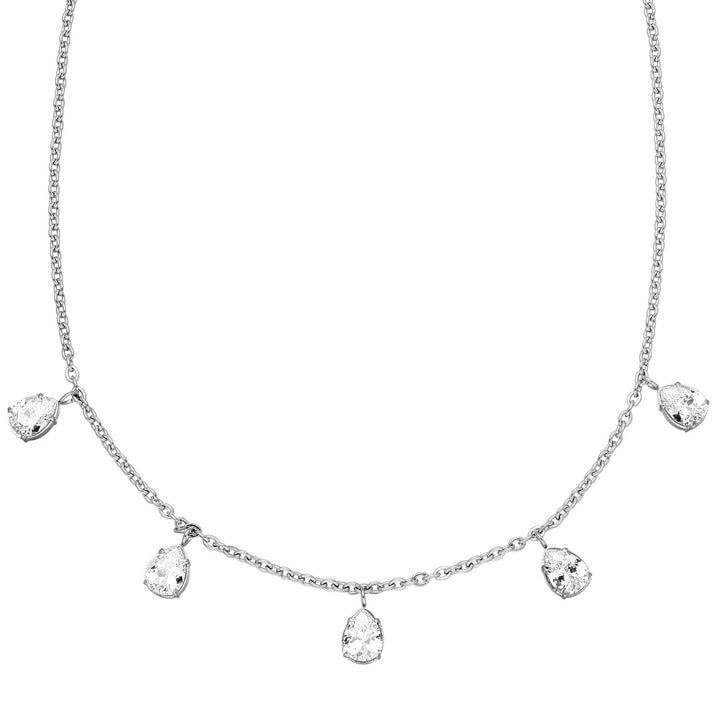 Tropfen Kette silber Chirurgenstahl wasserfest Zirkonia