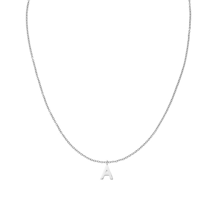 Kette mit Anfangsbuchstabe A  silber wasserfest