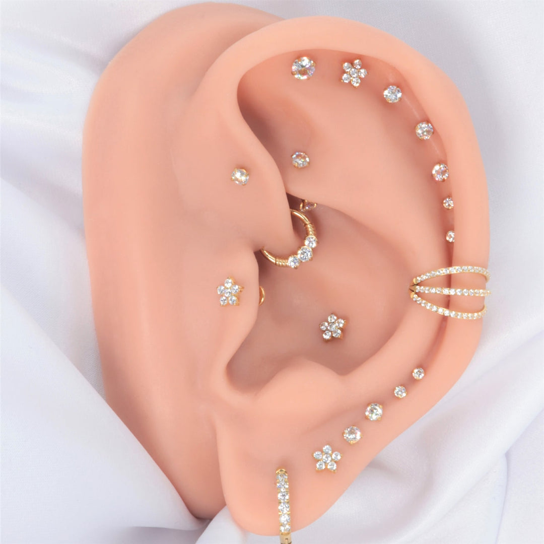 Goldene Piercings 18K vergoldet Chirurgenstahl