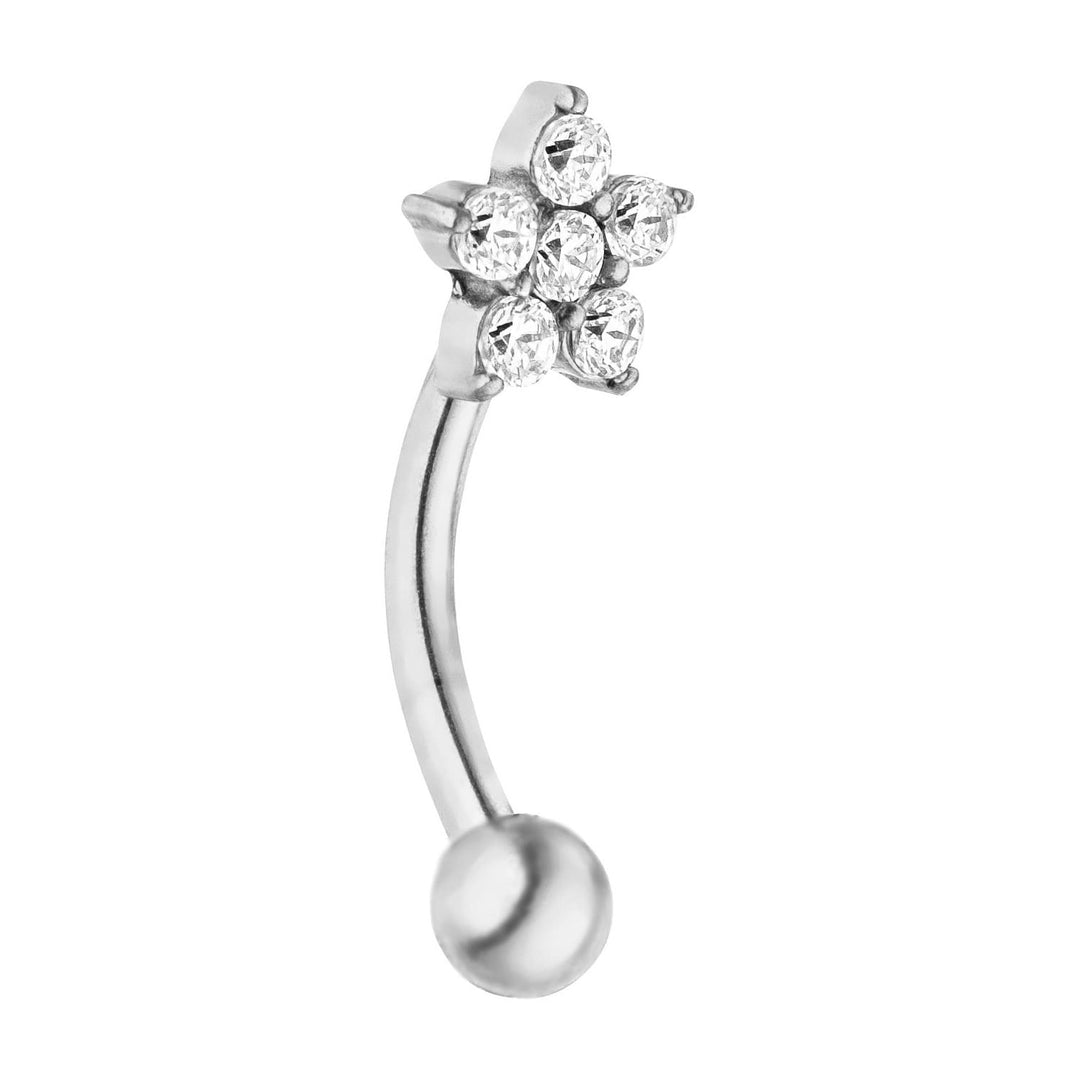 Blumen Piercing Banane silber Chirurgenstahl wasserfest