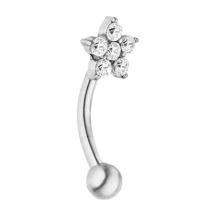 Blumen Piercing Banane silber Chirurgenstahl wasserfest