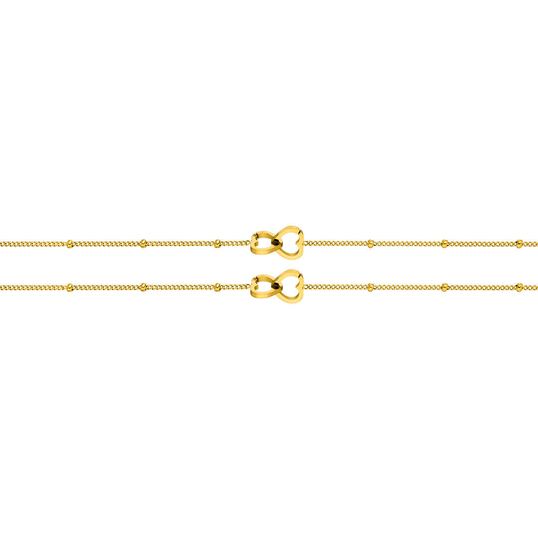 Beste Freunde Herz Armbänder Set Gold Freundesarmbänder