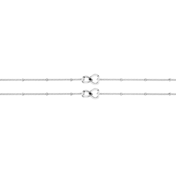 Freundschafts Armbänder Silber Edelstahl mit Herzen