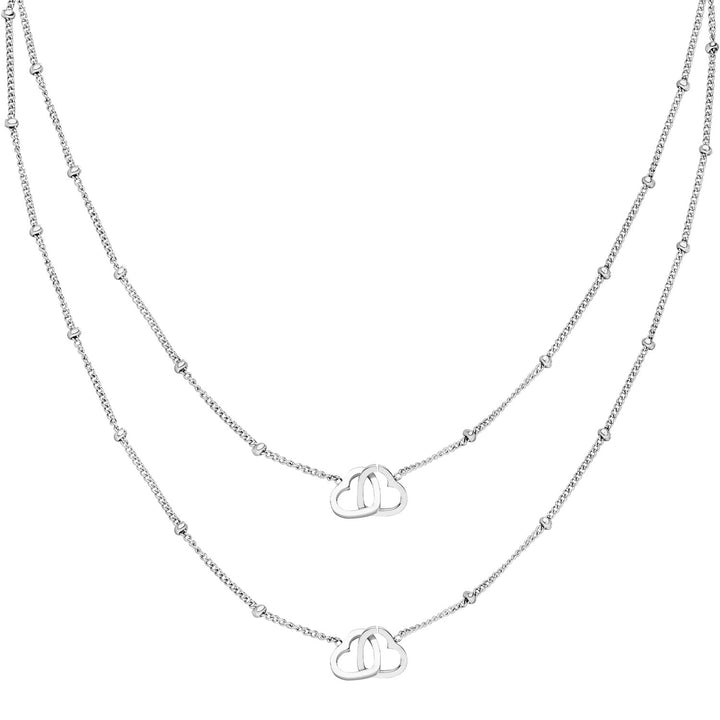 Freundschafts Ketten Silber mit Herzen Edelstahl Beste Freunde