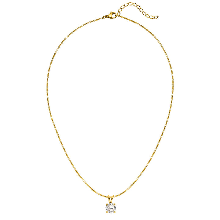 Damen Kette mit Zirkonia Anhänger 18K vergoldet wasserfest