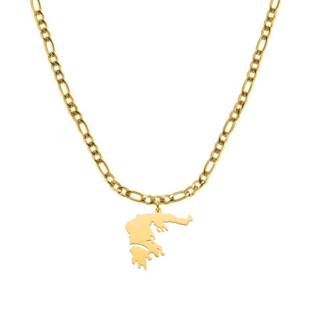 Griechenland Länder Kette gold Figaro Griechische Länderkette wasserfest