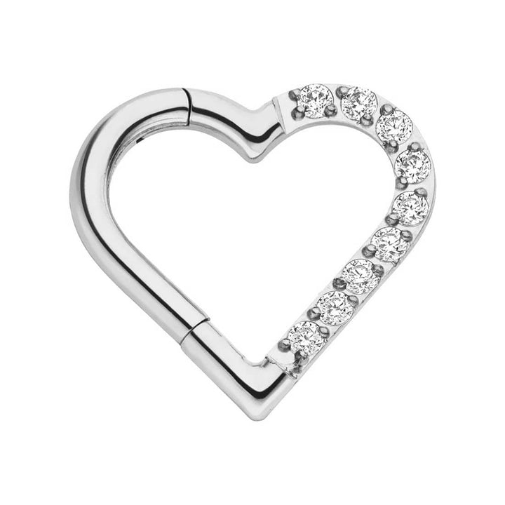 Lobe Piercing Daith Helix Herz Clicker Titan Segmentring