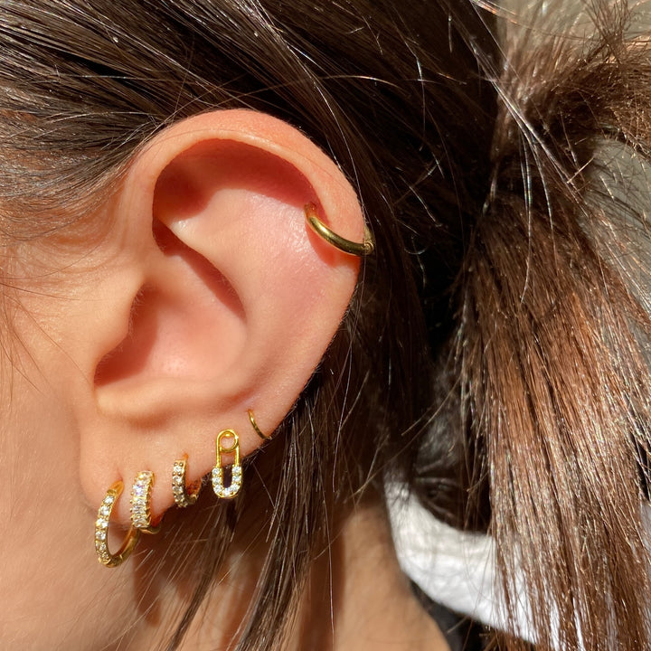 Zirkonia Ohrringe Gold Echtsilber 925 Sterling