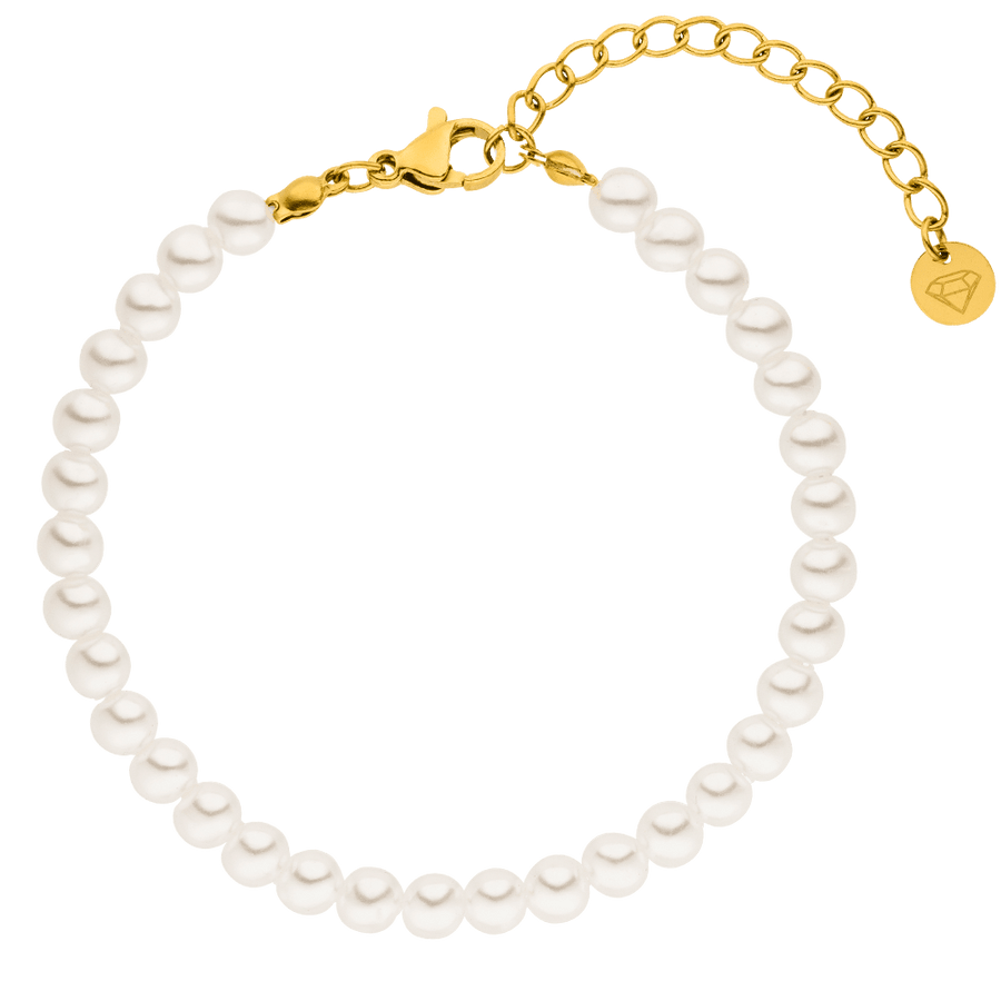 Perlen Armband 18K vergoldet Damen wasserfest
