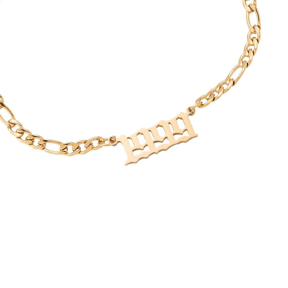 Jahrgangs Armband gold 1999 Chirurgenstahl 14K vergoldet wasserfest