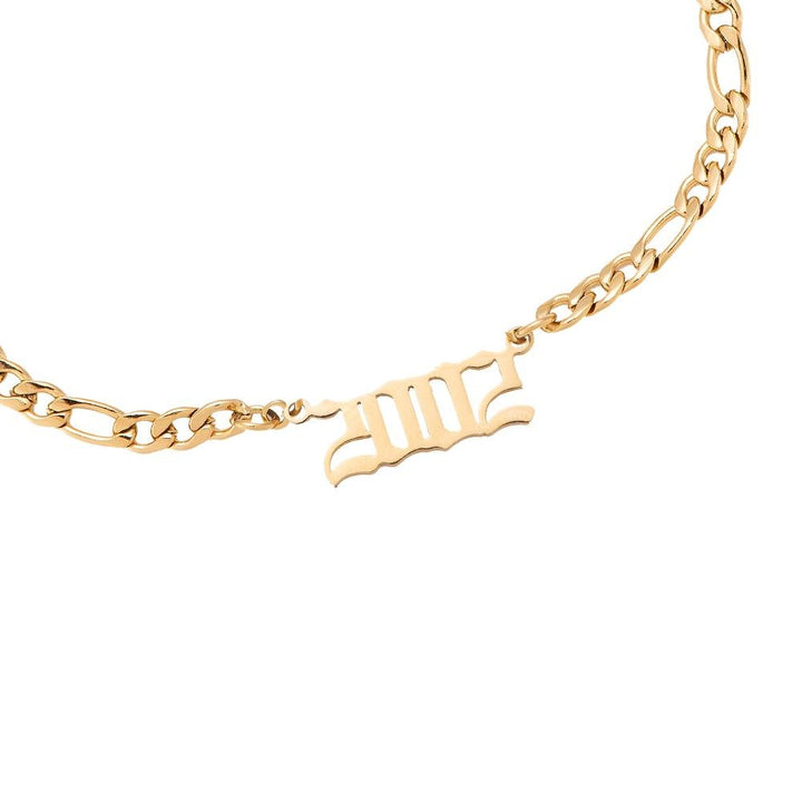 Jahreszahl Armband gold 2012 Chirurgenstahl wasserfest 14K vergoldet