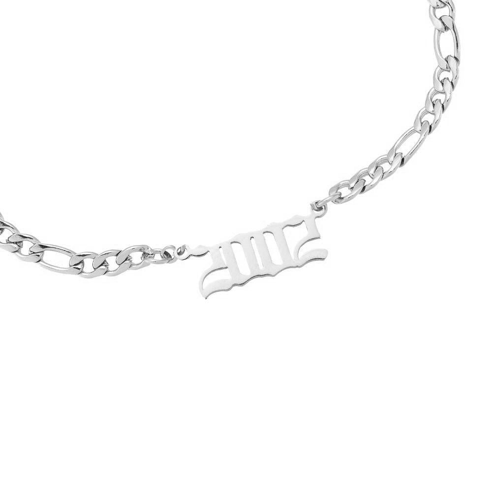 Jahreszahl Gothic Armband | 14K vergoldet