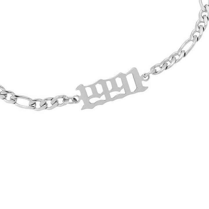 Armband mit Jahreszahl silber 1991 wasserfest Jahrgang